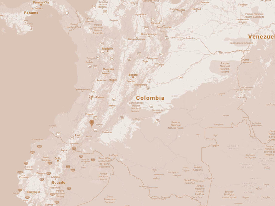 Colombia coffee map