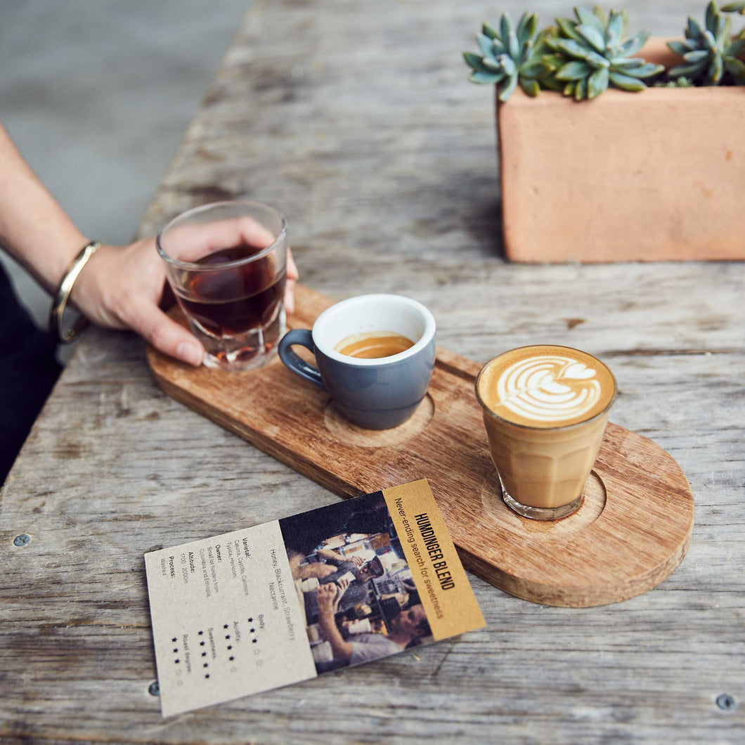 Humdinger blend tasting tray 