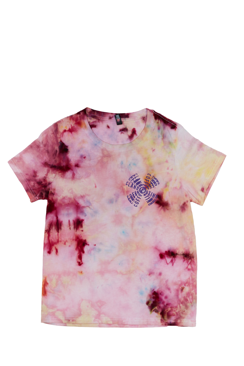 Camiseta con efecto tie-dye de hielo de algodón de azúcar / Damas