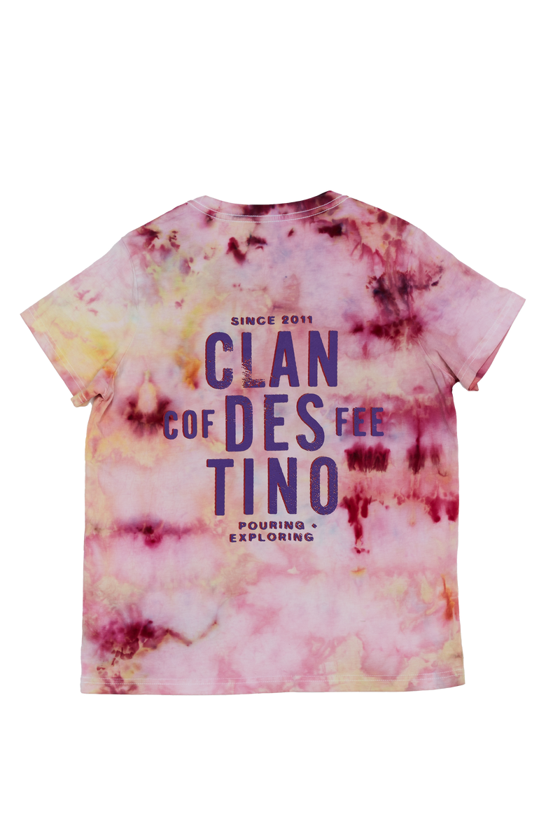 Camiseta con efecto tie-dye de hielo de algodón de azúcar / Damas