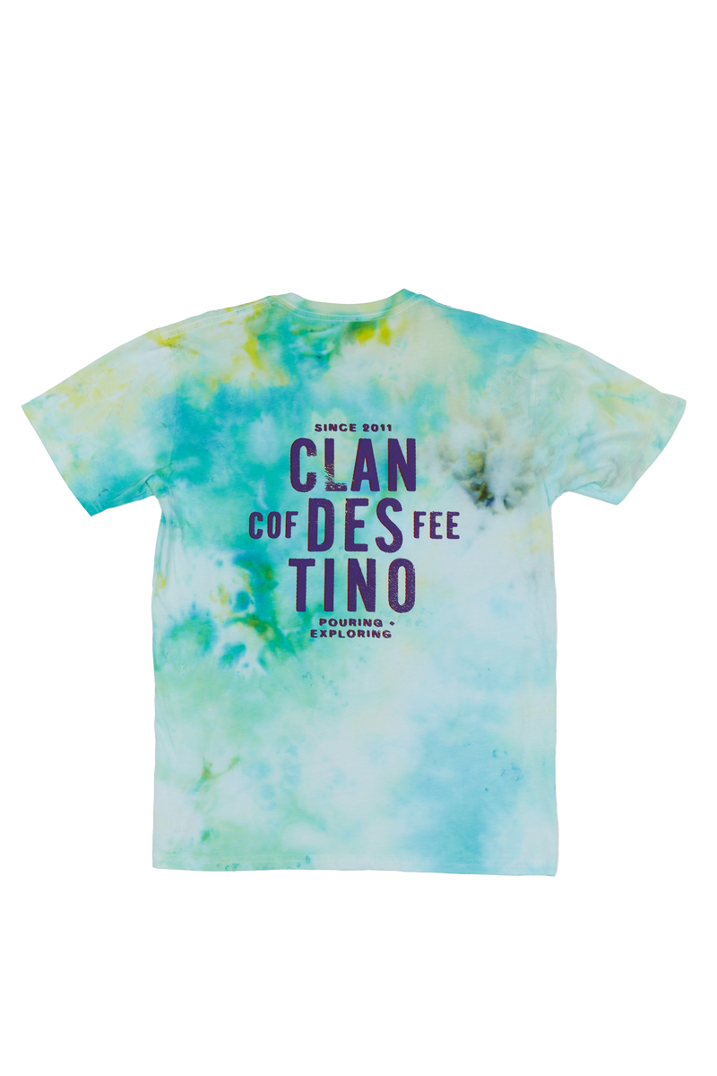 Camiseta con efecto tie-dye de hielo de algodón de azúcar / Hombres