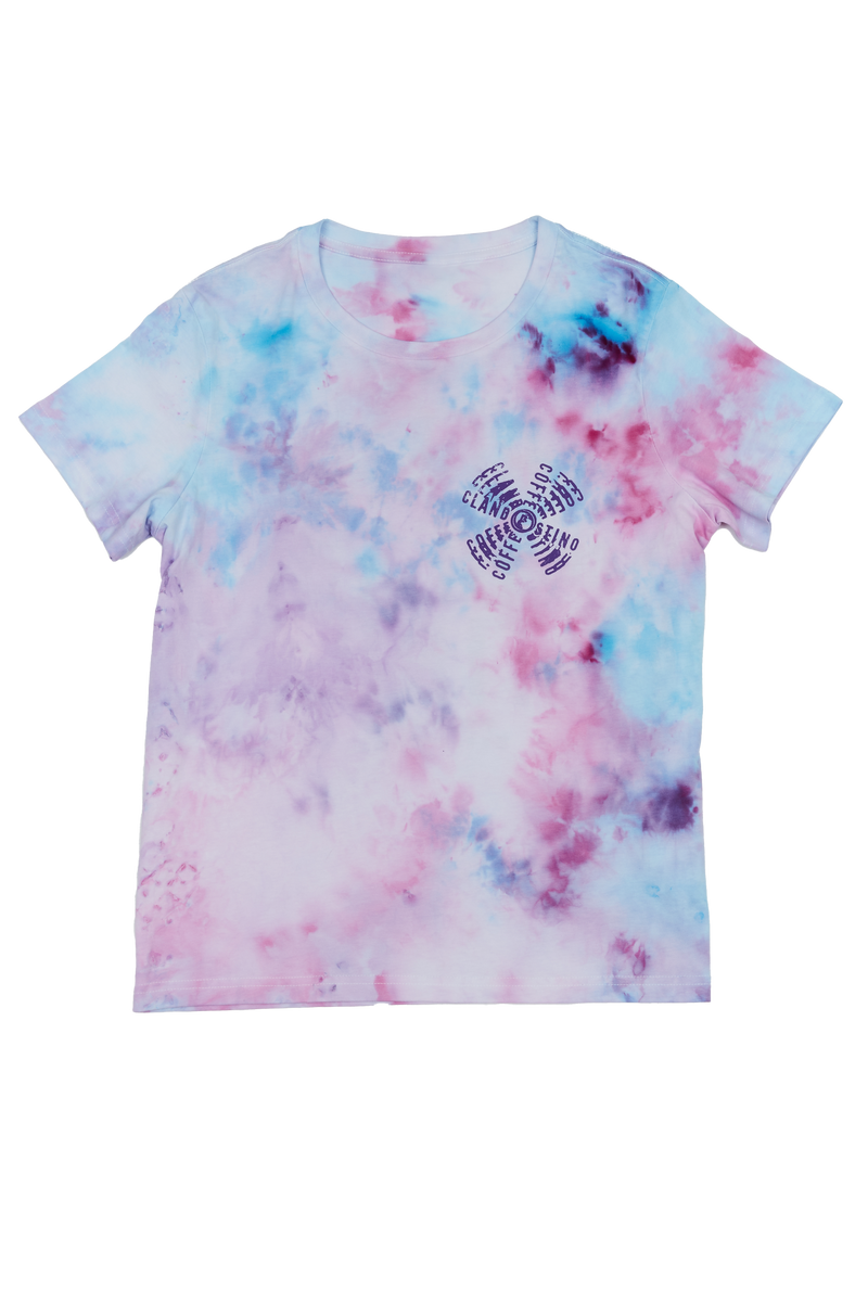 Camiseta con efecto tie-dye de hielo de algodón de azúcar / Damas