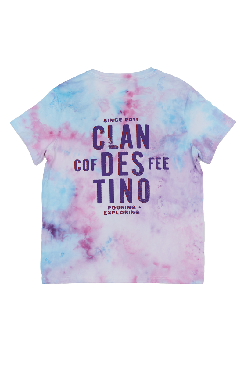 Camiseta con efecto tie-dye de hielo de algodón de azúcar / Damas