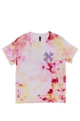 Camiseta con efecto tie-dye de hielo de algodón de azúcar / Damas