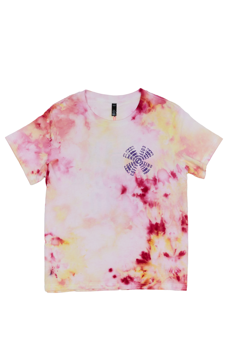 Camiseta con efecto tie-dye de hielo de algodón de azúcar / Damas