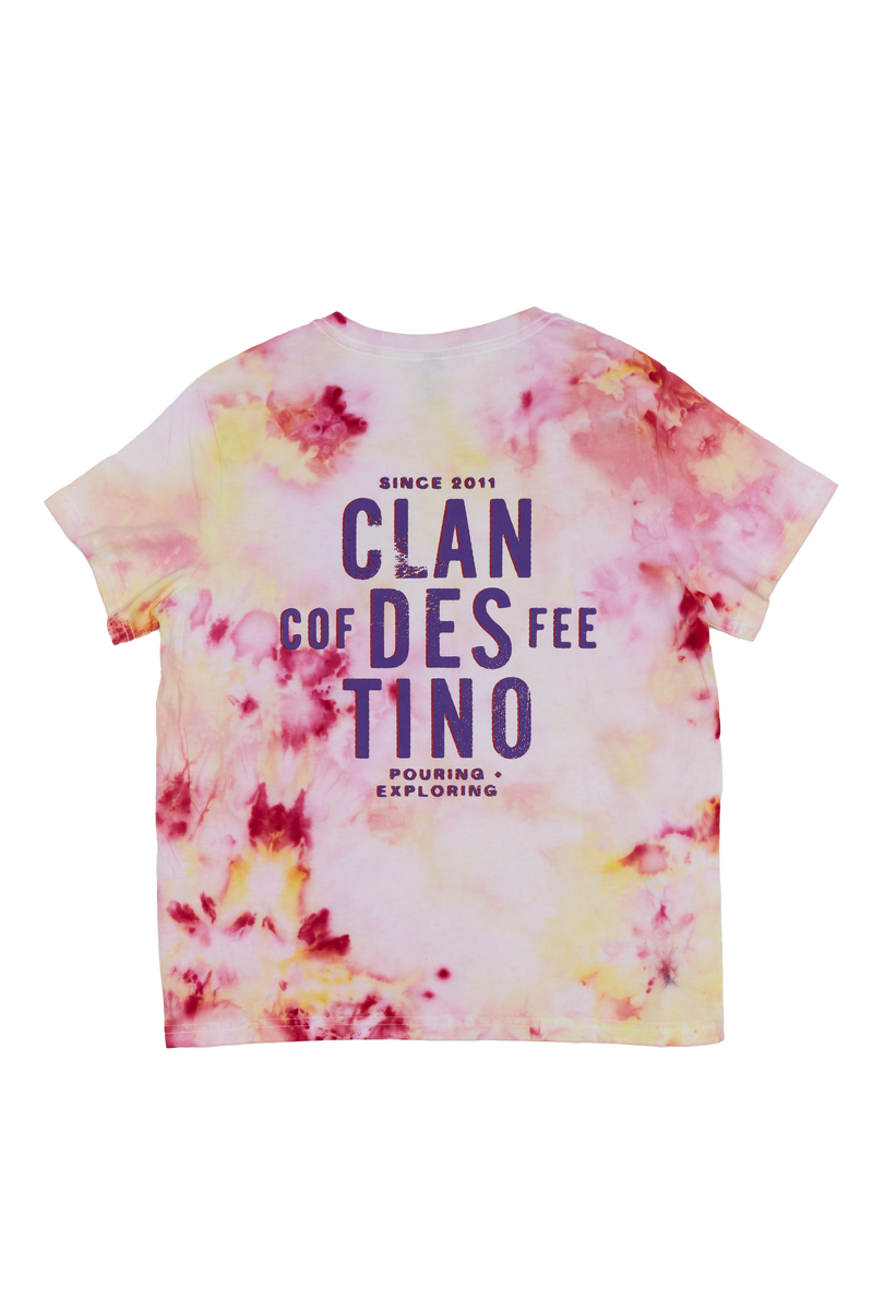 Camiseta con efecto tie-dye de hielo de algodón de azúcar / Damas