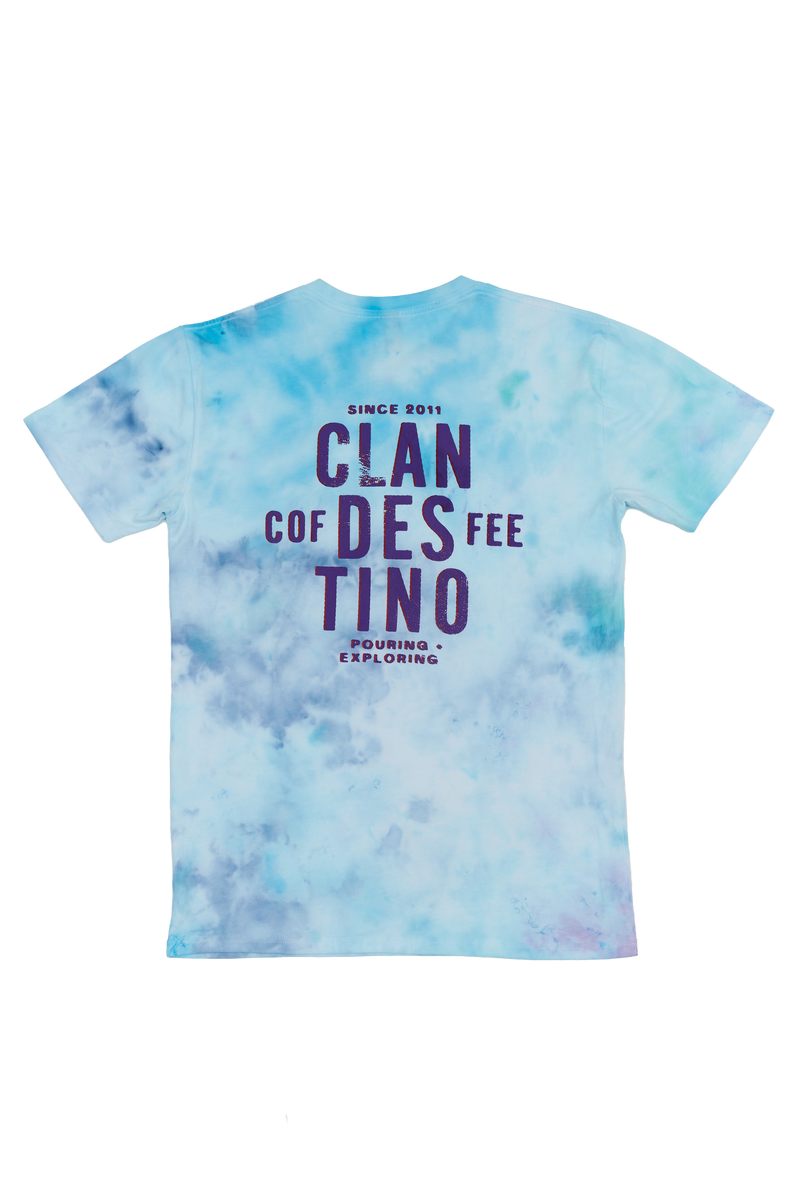 Camiseta con efecto tie-dye de hielo de algodón de azúcar / Hombres