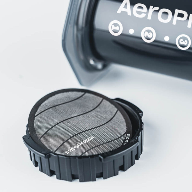 AeroPress Stainless Steel Filter  Inserted