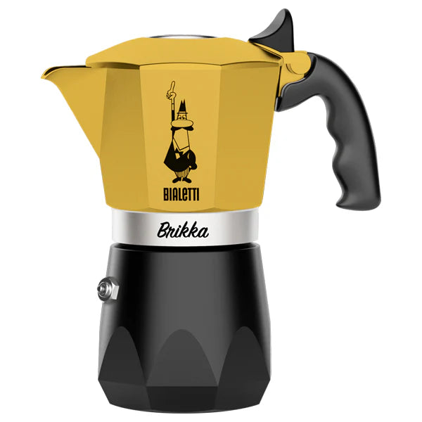 Bialetti Brikka Yellow Stovetop Clandestino Coffee