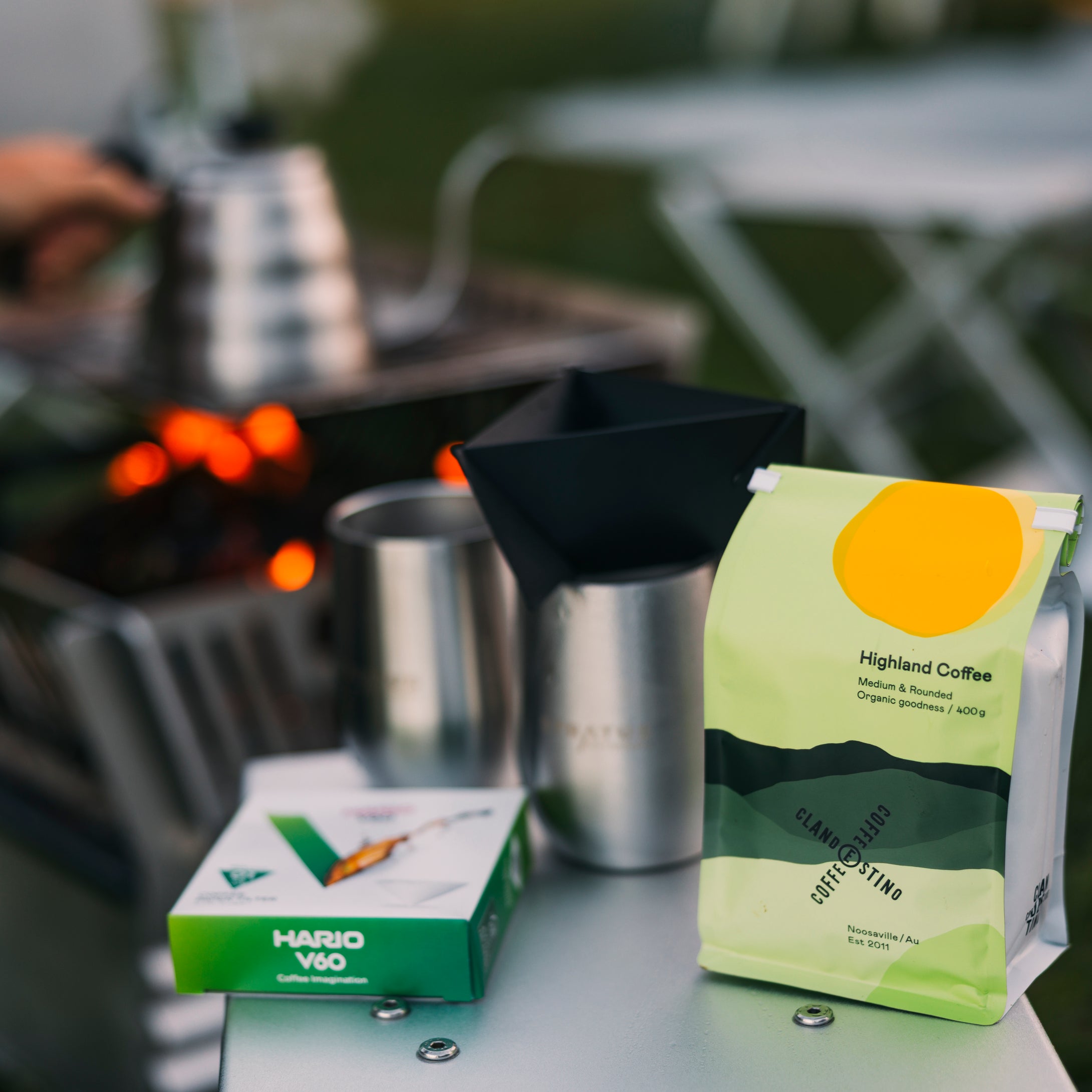 Highland Coffee camping 